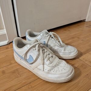 Nike White And Blue Sneakers